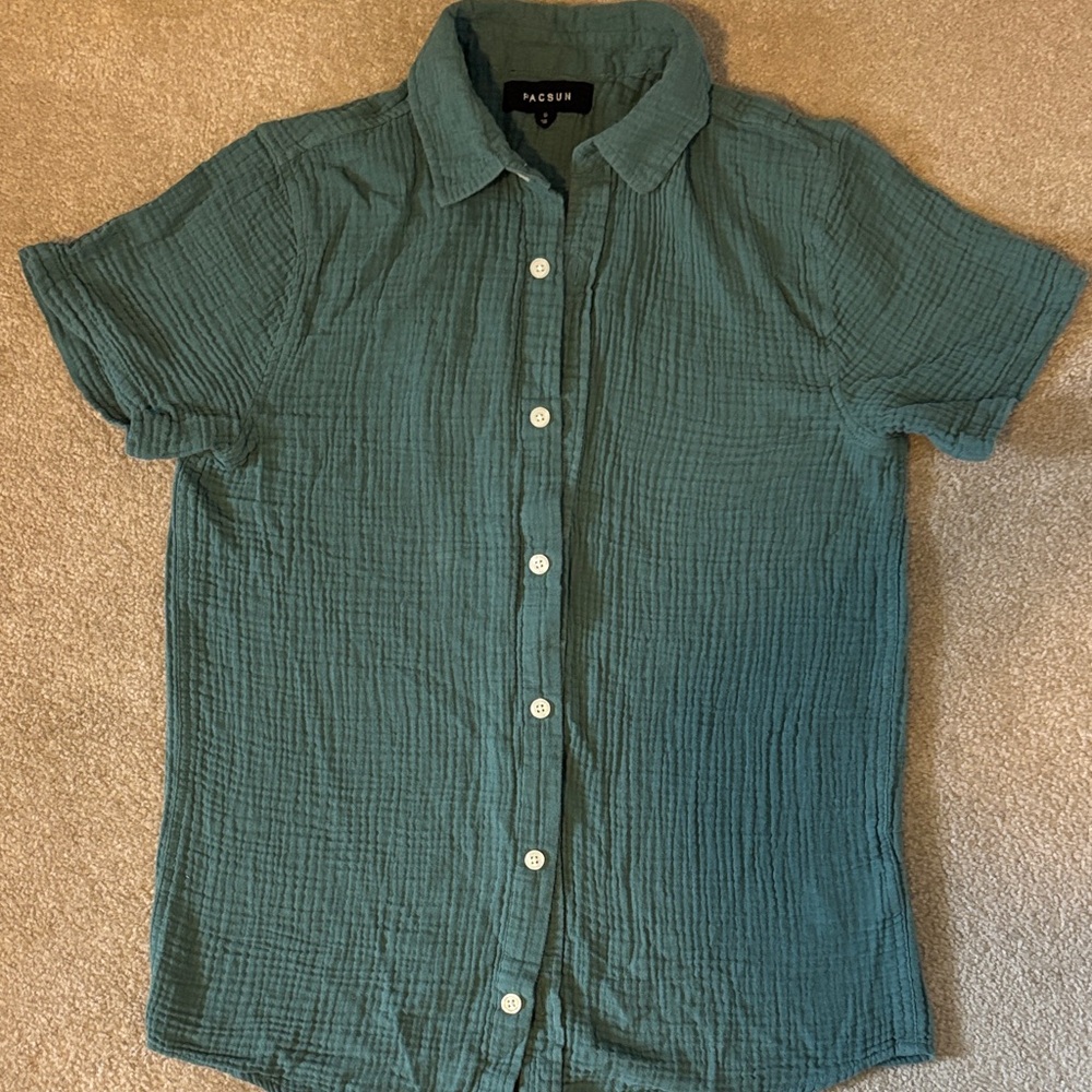 PacSun Olive Textured Shirt